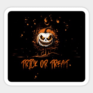 halloween pumpkin jack o lantern trick or treat Sticker